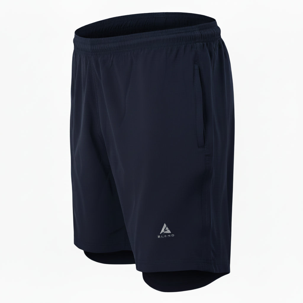 Blend Men's Essential Active Short - Solid Navy Blue
